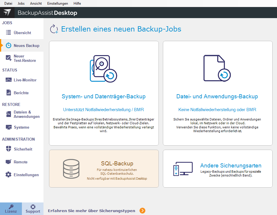 BackupAssist for Desktop