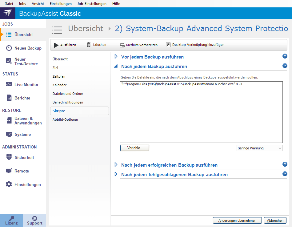 Individuelle Skripte